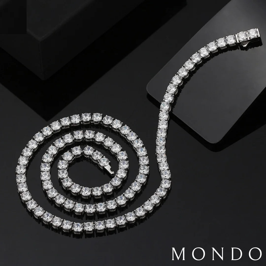 שרשרת טניס איטלקי - כסף טהור 925