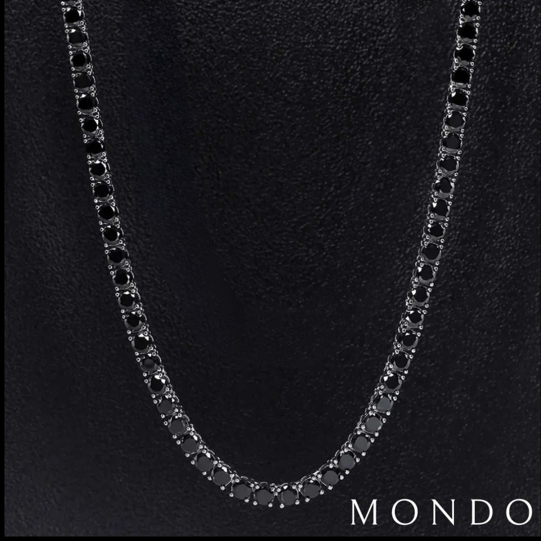 שרשרת טניס - זהב לבן