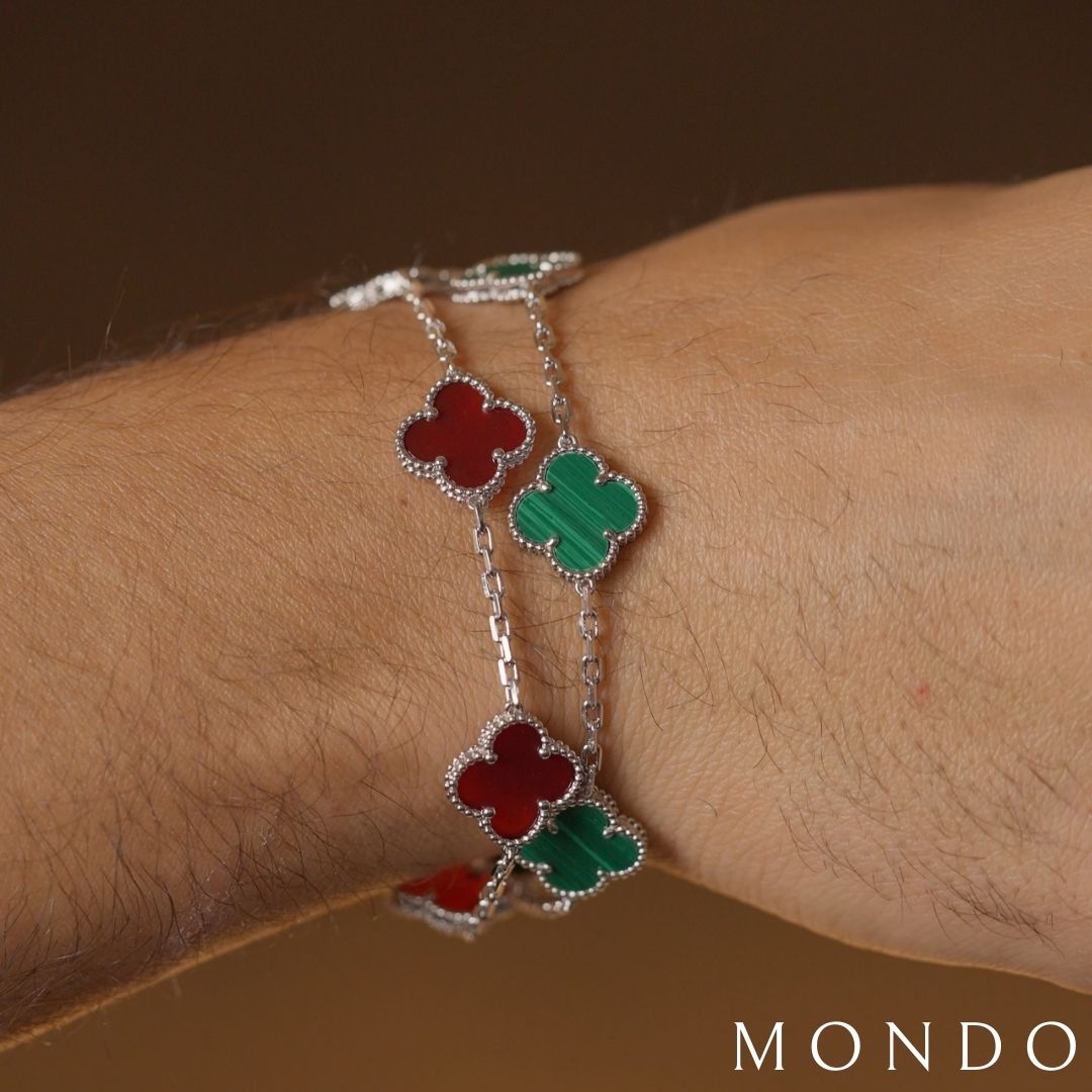 צמיד תלתן כסוף - כסף טהור 925