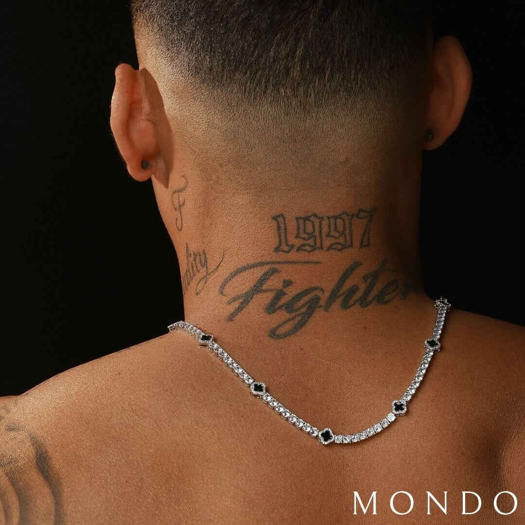 שרשרת טניס תלתן ירוק