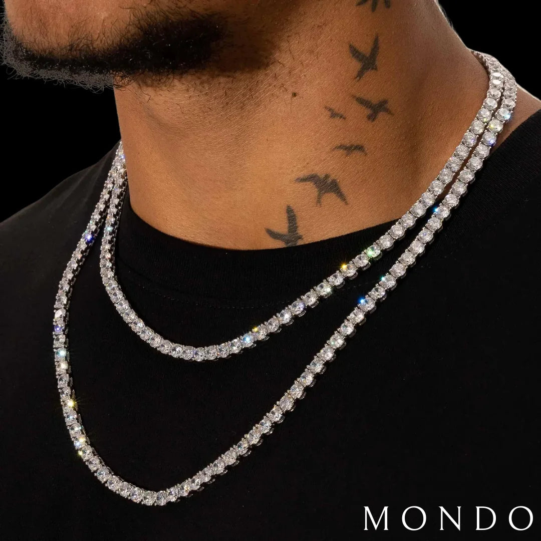 שרשרת טניס איטלקי - כסף טהור 925