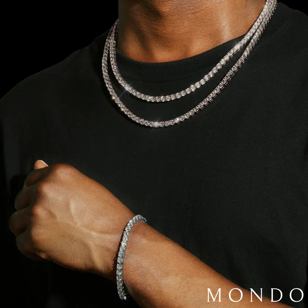 צמיד טניס איטלקי - כסף טהור 925