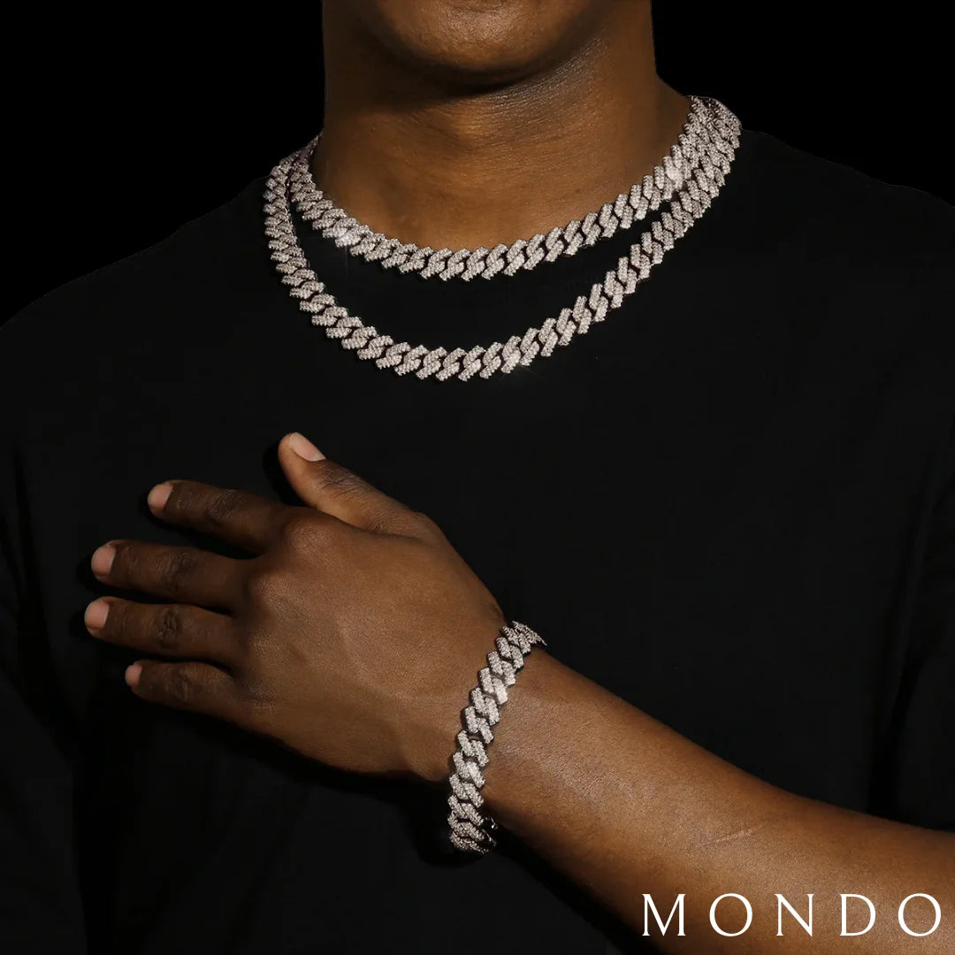 שרשרת אייס ניו יורק - זהב לבן