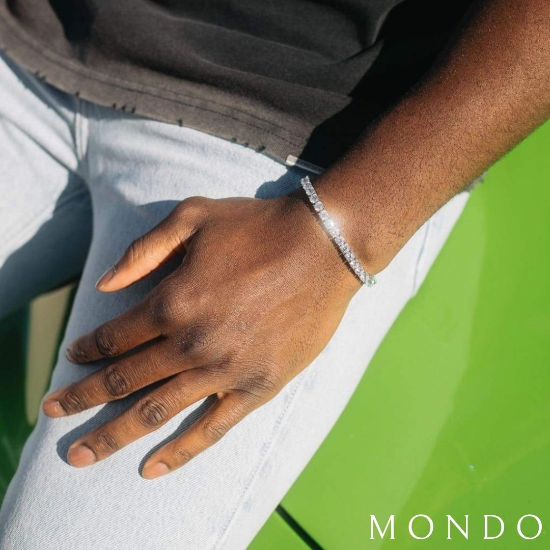 צמיד טניס - זהב לבן