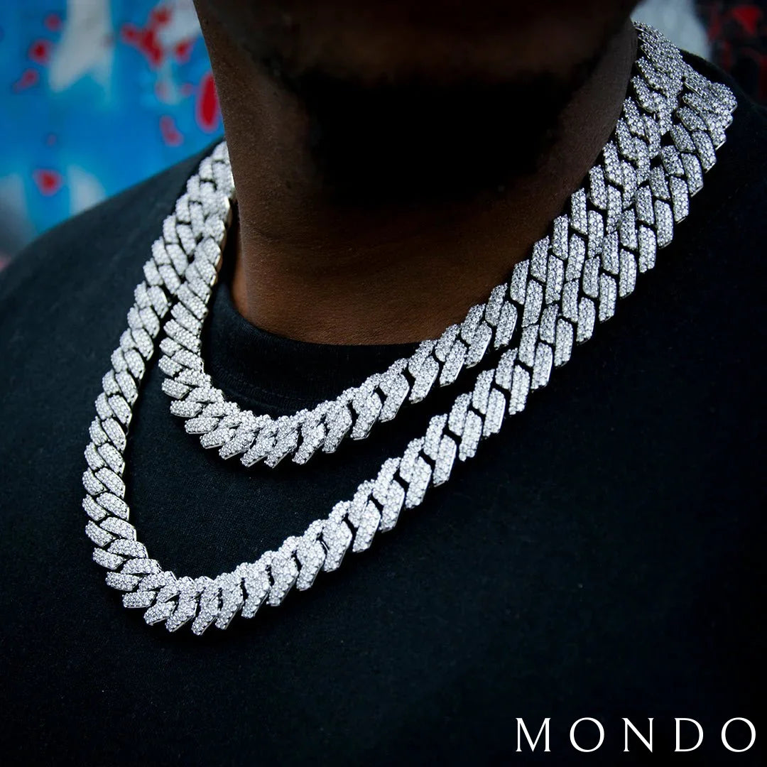 שרשרת אייס ניו יורק - זהב לבן