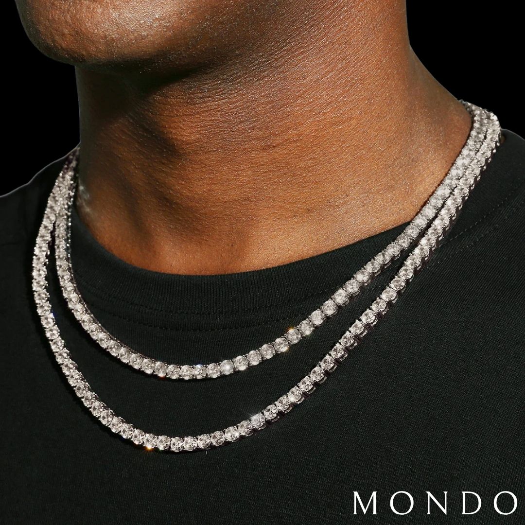 שרשרת טניס עבה - זהב 18 קראט