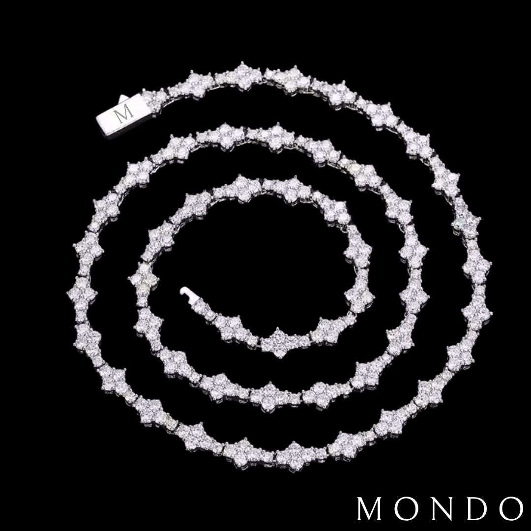 שרשרת טניס כוכבים - זהב 18 קראט