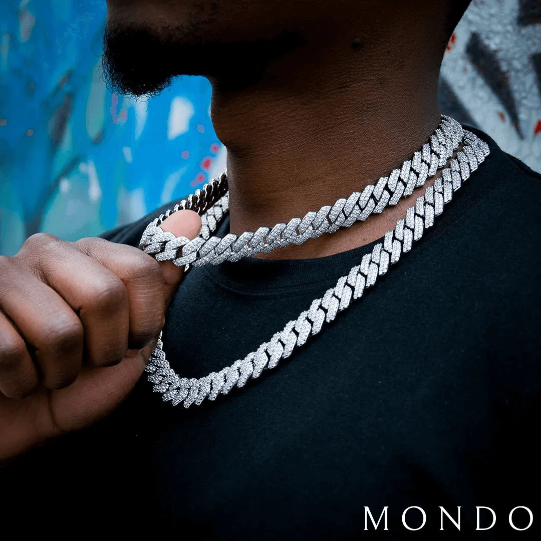 שרשרת אייס ניו יורק - זהב לבן