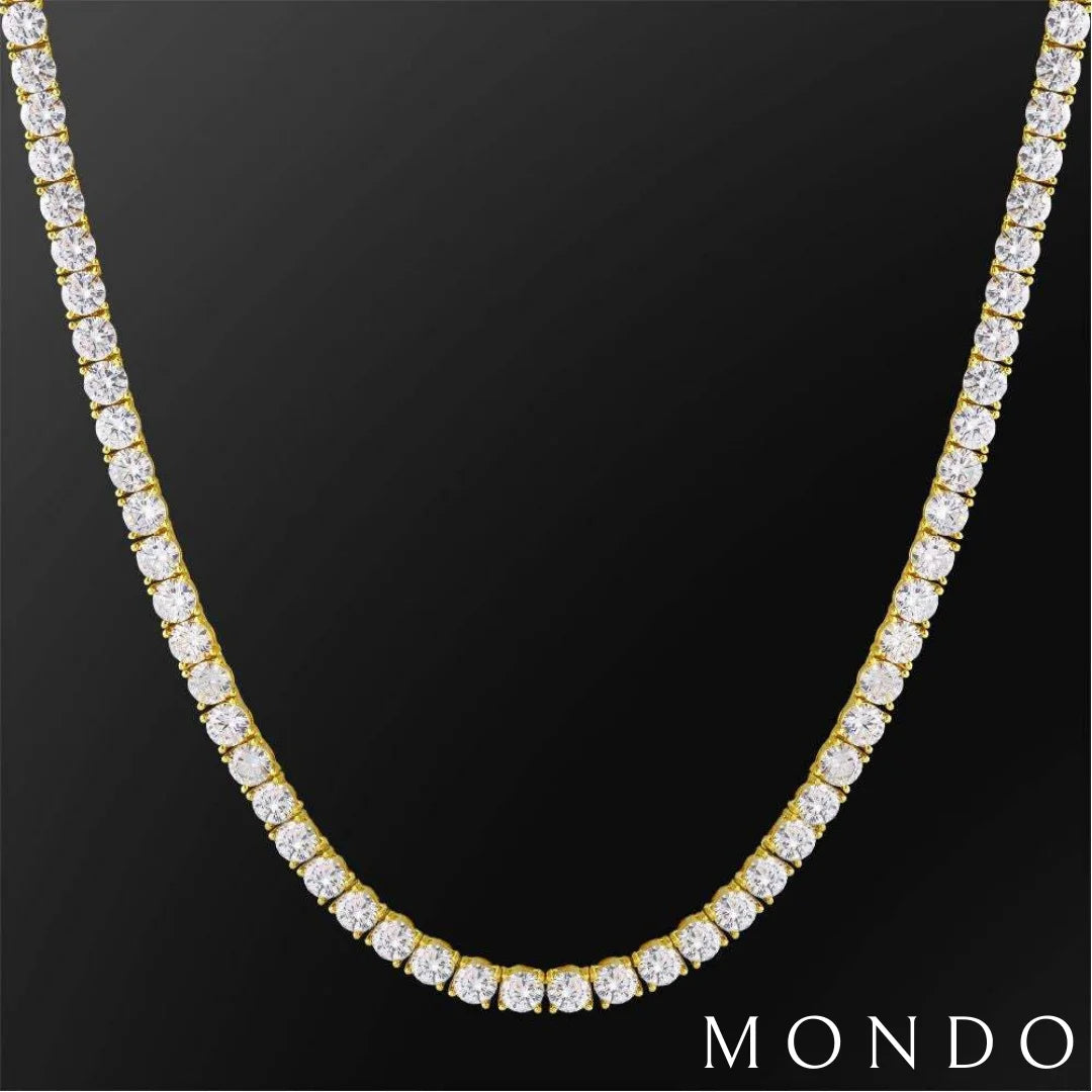 שרשרת טניס - זהב לבן