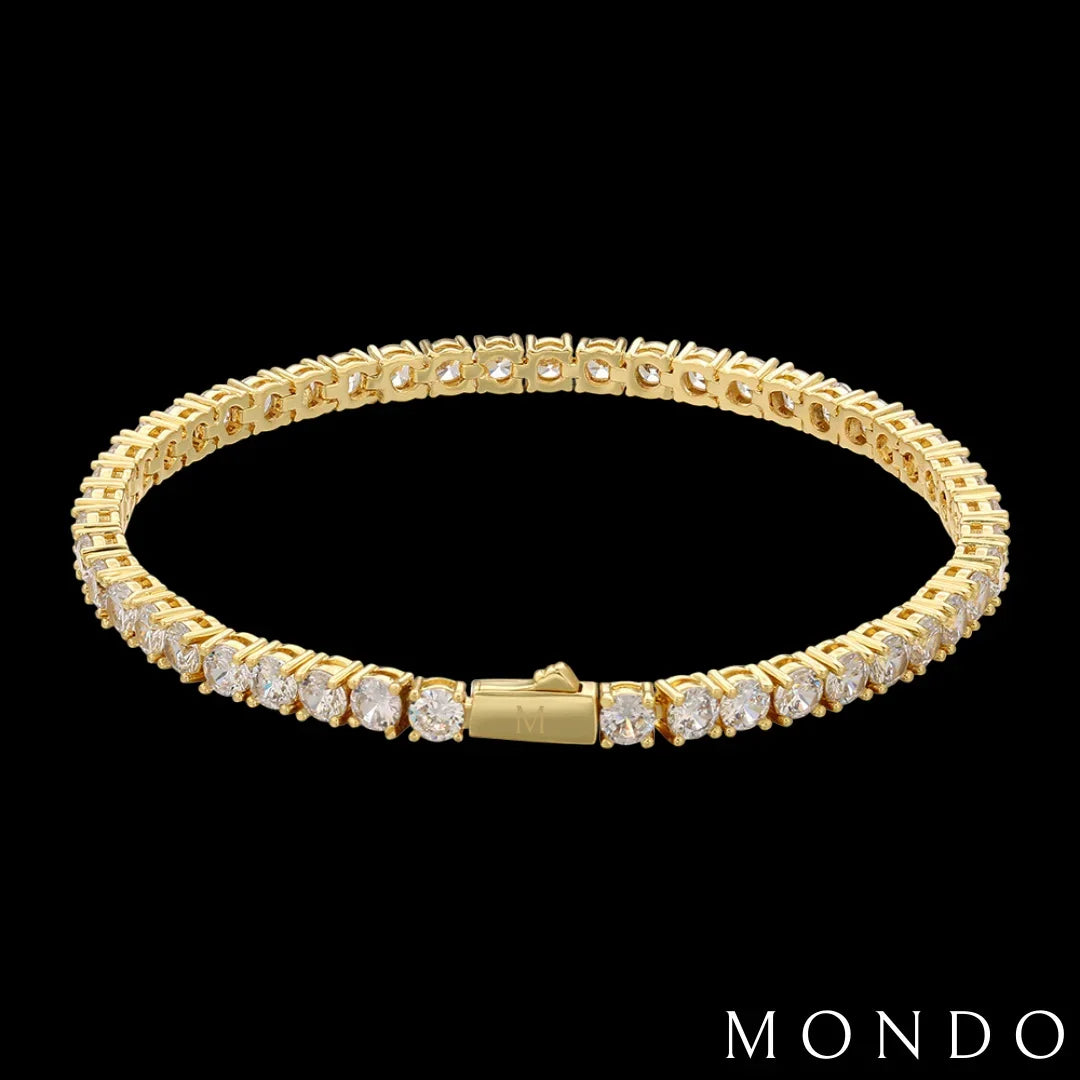 צמיד טניס - זהב לבן