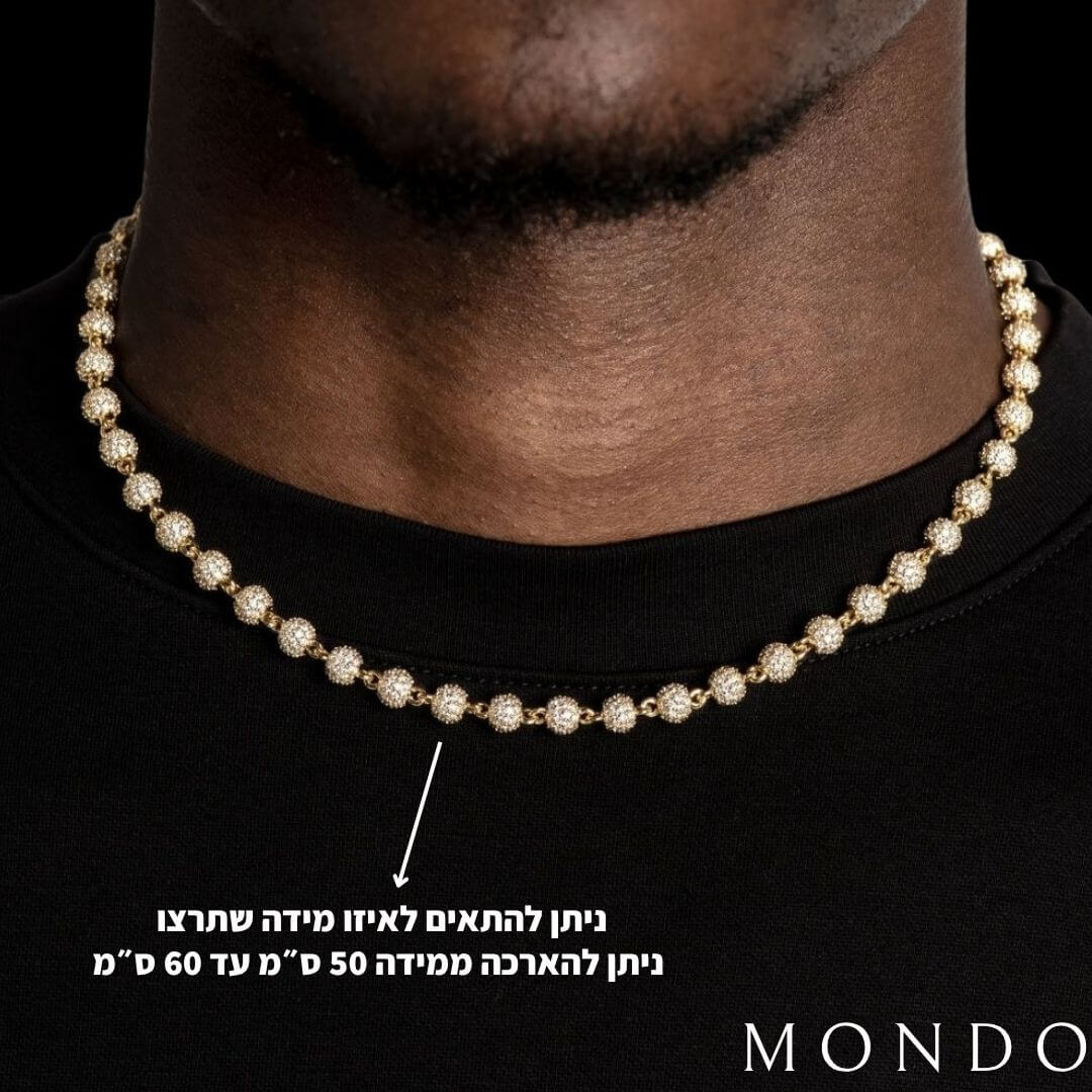 שרשרת אייס בוסטון - זהב 18 קראט