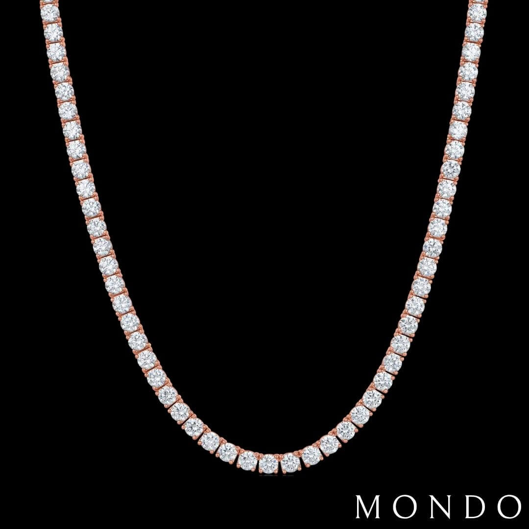 שרשרת טניס - זהב לבן