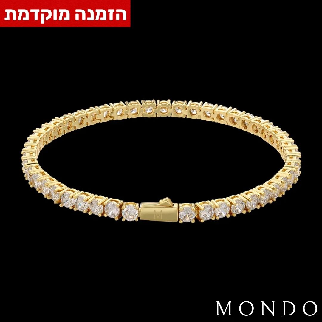 צמיד טניס - זהב 18 קראט