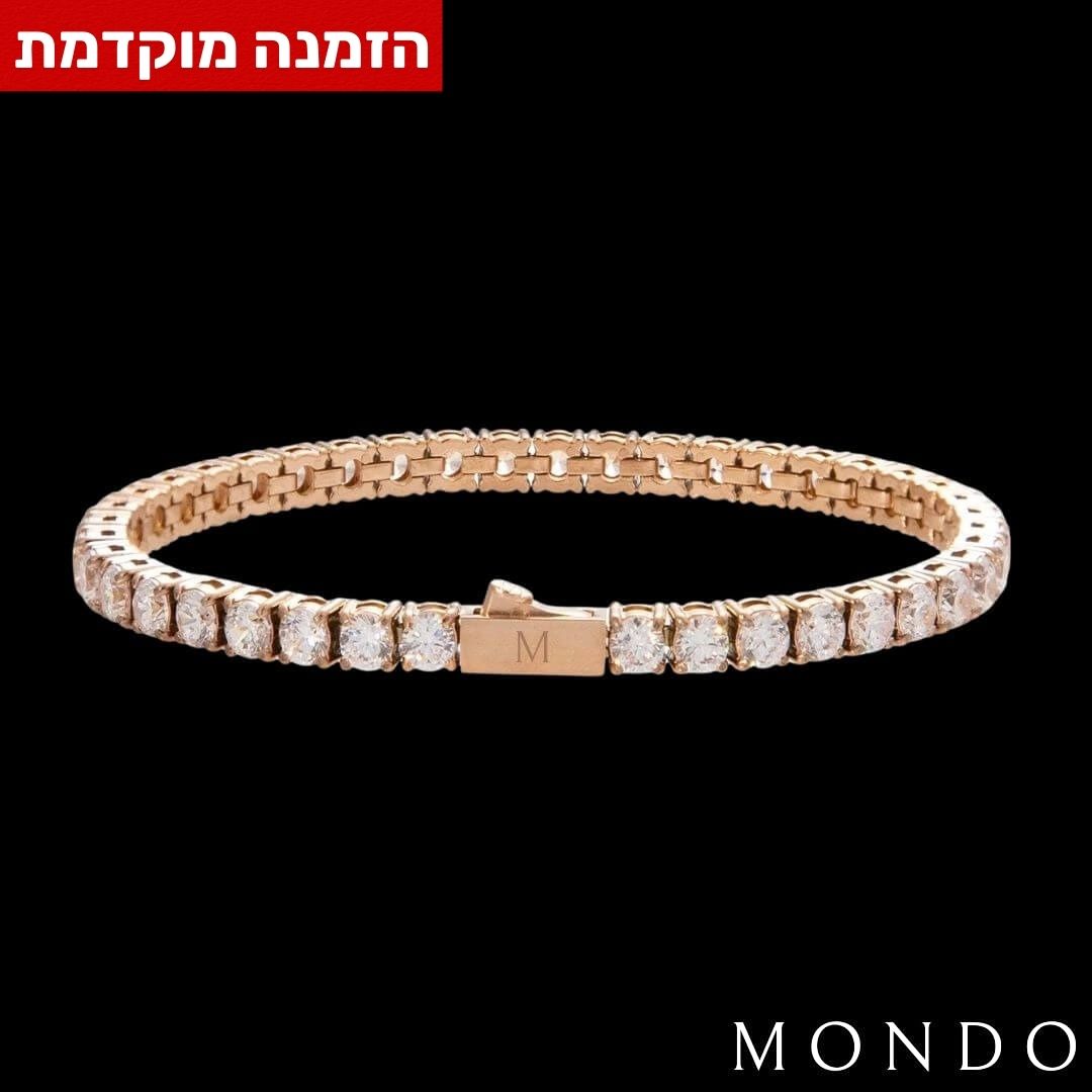 צמיד טניס - רוז גולד