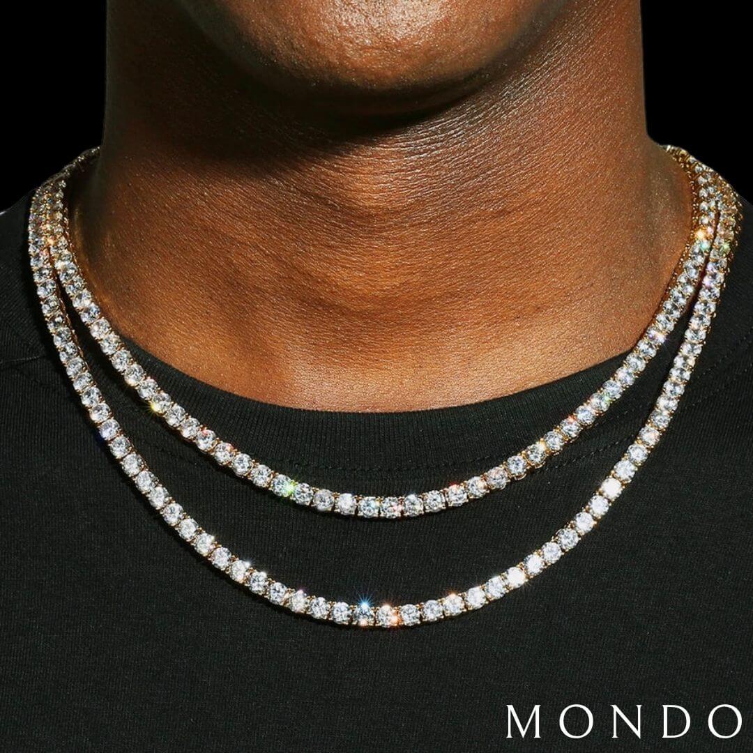 שרשרת טניס עבה - זהב 18 קראט