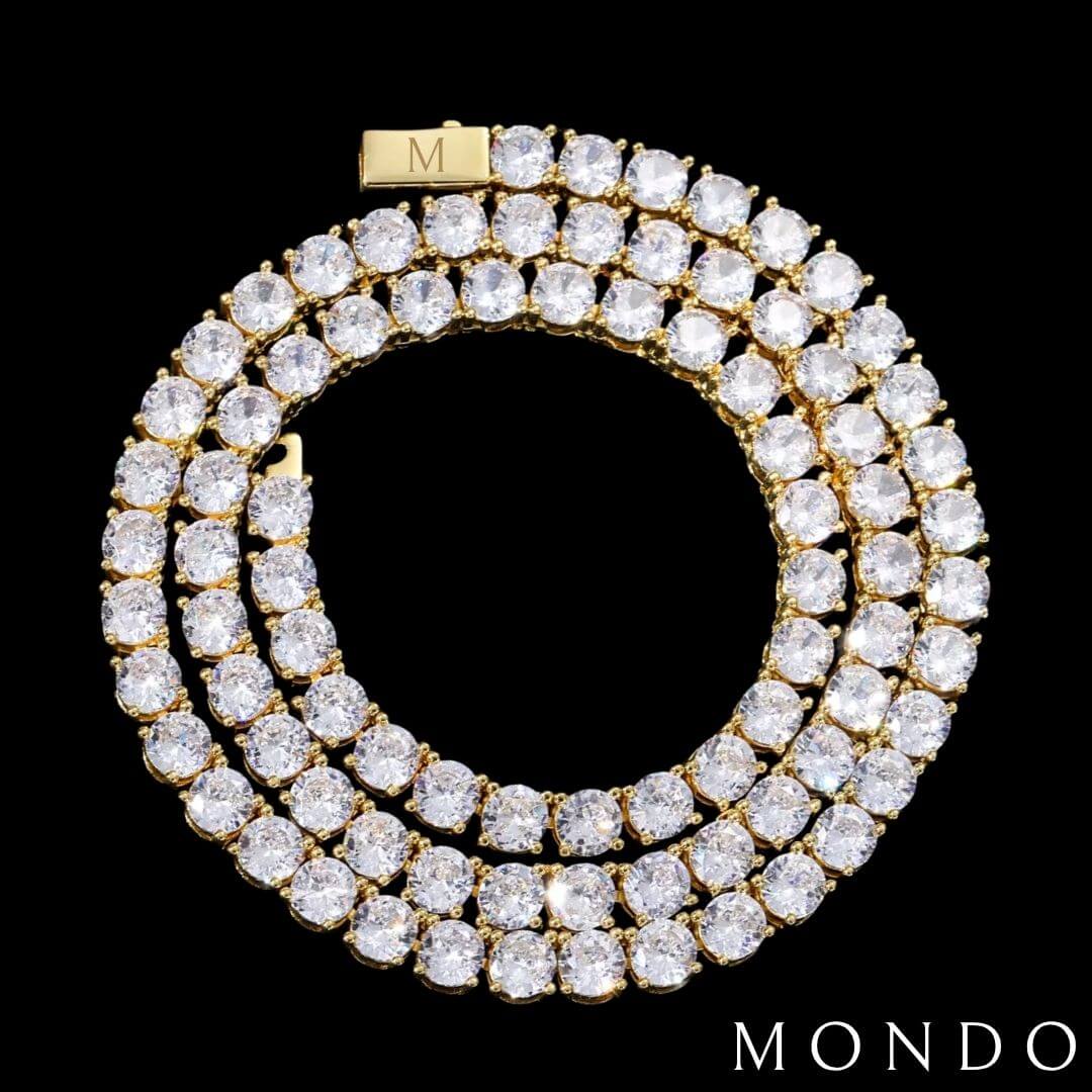 שרשרת טניס עבה - זהב 18 קראט