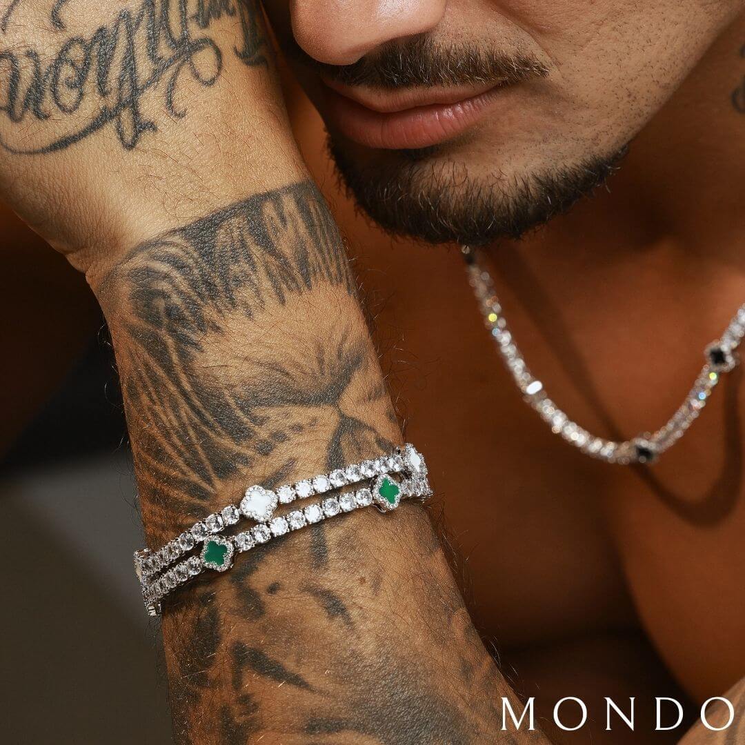 צמיד טניס תלתן ירוק