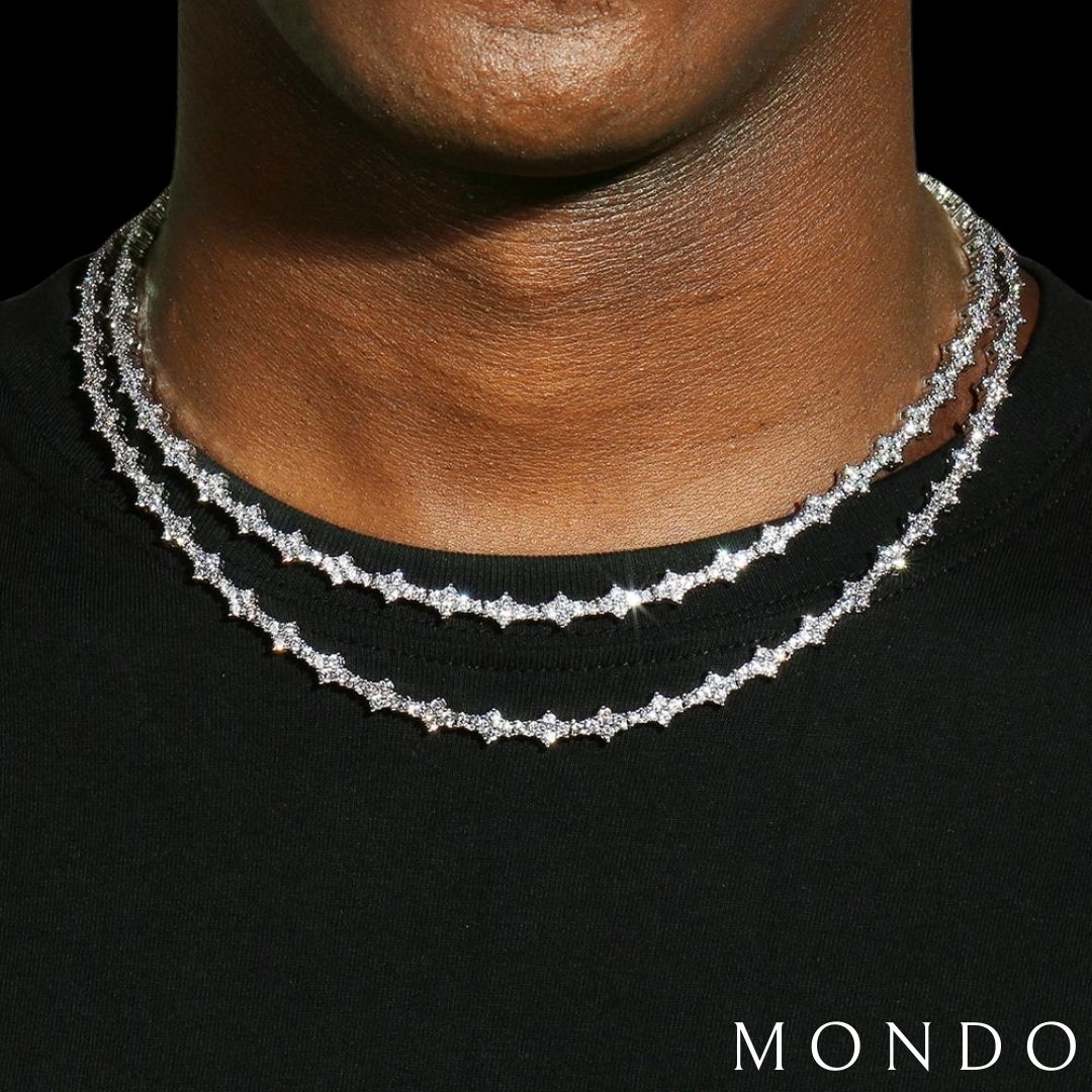 שרשרת טניס כוכבים - זהב 18 קראט